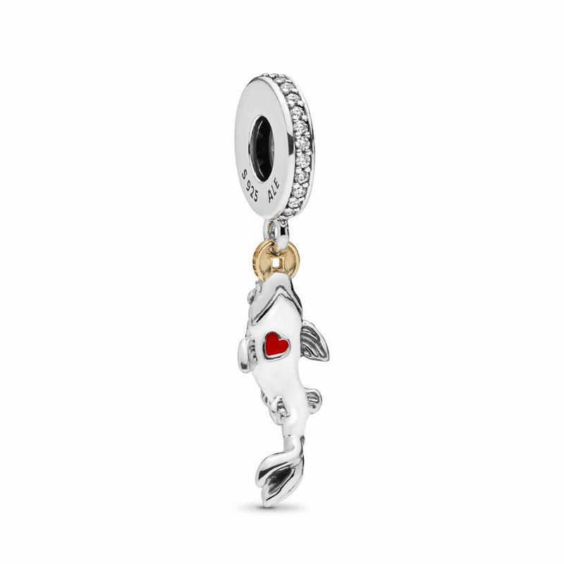 Pandora Good Fortune Carp Charm - Two Tone/Enamel/Cubic Zirconia - Canada | BW3748ET